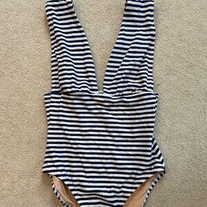 JCrew Striped Swimsuit